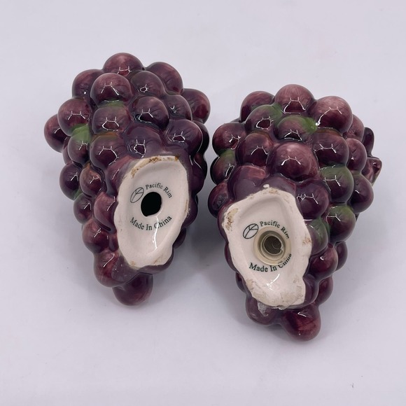 Pacific Rim GRAPES Salt and Pepper Shakers Decorative Collectible Purple - Picture 2 of 8